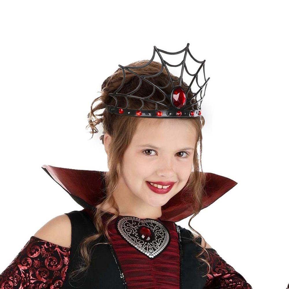 Cosplay Spider Web Headband Shining Halloween Headband Festive Spider Queen Crown Carnival