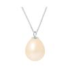 Collier - Pearls &amp; Colors - Perle de Culture d'Eau Douce AAA+ - 9-10 mm - Rose Naturel - Or Blanc 375/1000