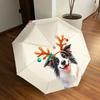 1pc Christmas Dog Antlers Umbrella with Plastic Handle,Suitable for All Seasons Home Travel Outdoor UmbrellaDD235