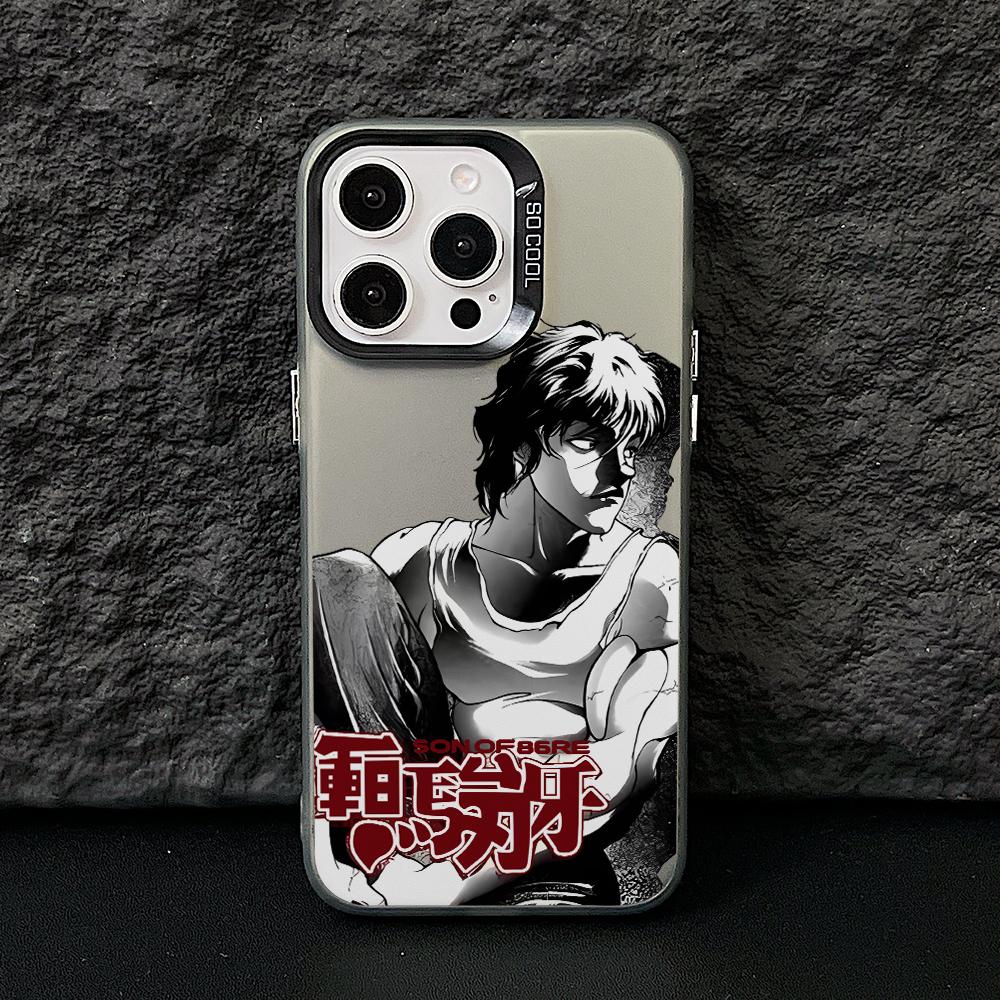 Anime Hanmas Baki Phone Case for Samsung Galaxy A56 A55 A54 A53 A52 A26 A17 A16 A12 A07 A06 4G 5G Silver Hard Cover