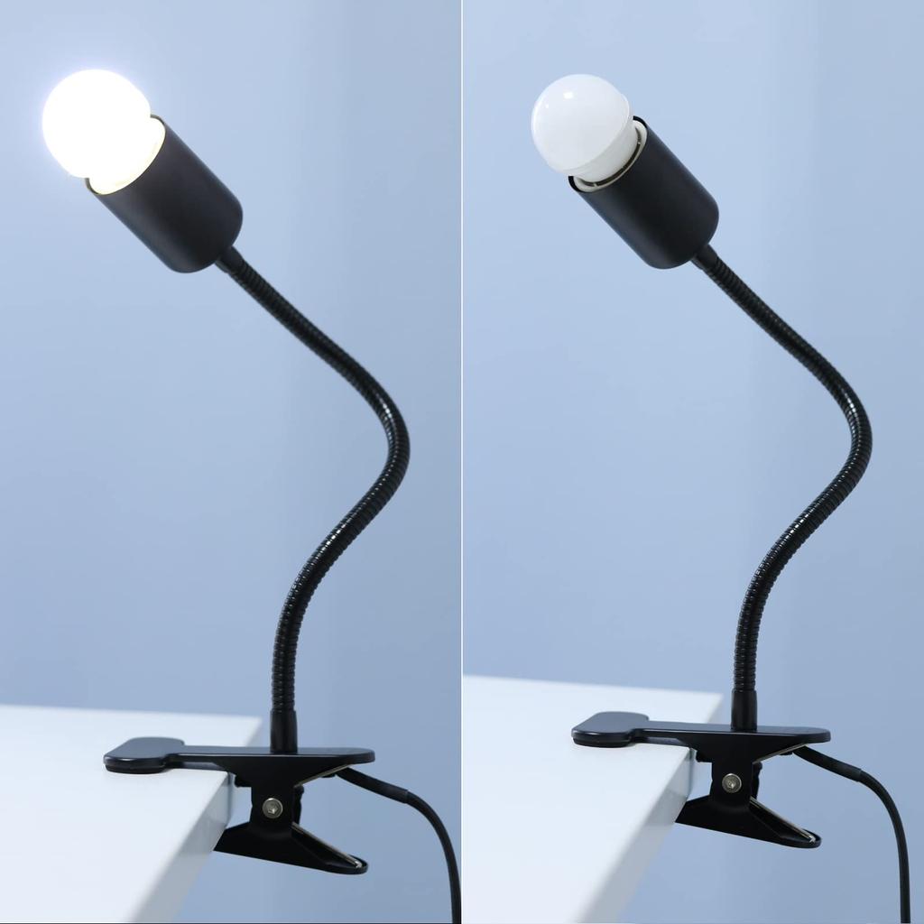 Светильник Clip Light с металлическим цоколем E26, вращающаяся светодиодная лампа для чтения, зажимного типа, фауна и растения, лампа для внутреннего освещения с вилкой и выключателем