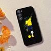 Абстрактная фигура Футбольная поддержка Чехол для телефона Для Samsung Galaxy A73,A72,A71,A70,A53,A52,A51,Мягкий силиконовый Черный чехол