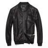 New Men's Leather Jacket Genuine Leather Jacket Short Crocodile Pattern Sheepskin Slim Baseball Jacket