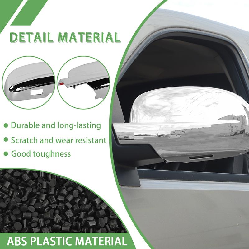 Car Tailgate Handle Decoration Reverse Mirror Cover Door Handle Shell For Chevy Silverado /GMC/SIERRA 2007-2013 Car Exterior Accessories,ABS Plastic