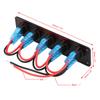 12‑24V 5 Gang Round Dash Rocker Toggle  Panel Blue LED for RV Boat Yacht Marine Rocker  Panel Toggle  Panel