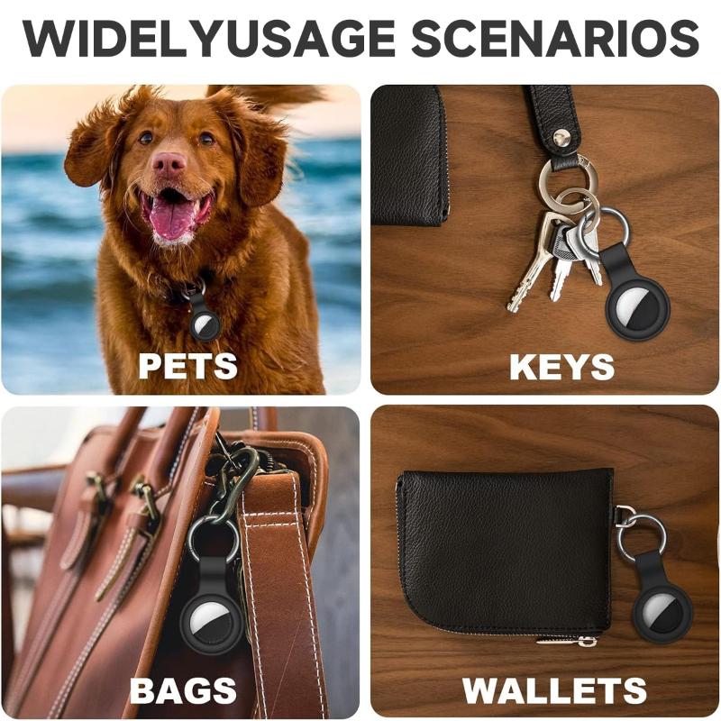 Чехол для Apple Airtags Case Liquid Silicone Protective Shell Tracker Accessories Anti-scratch Sleeve Keychain Air Tag Case