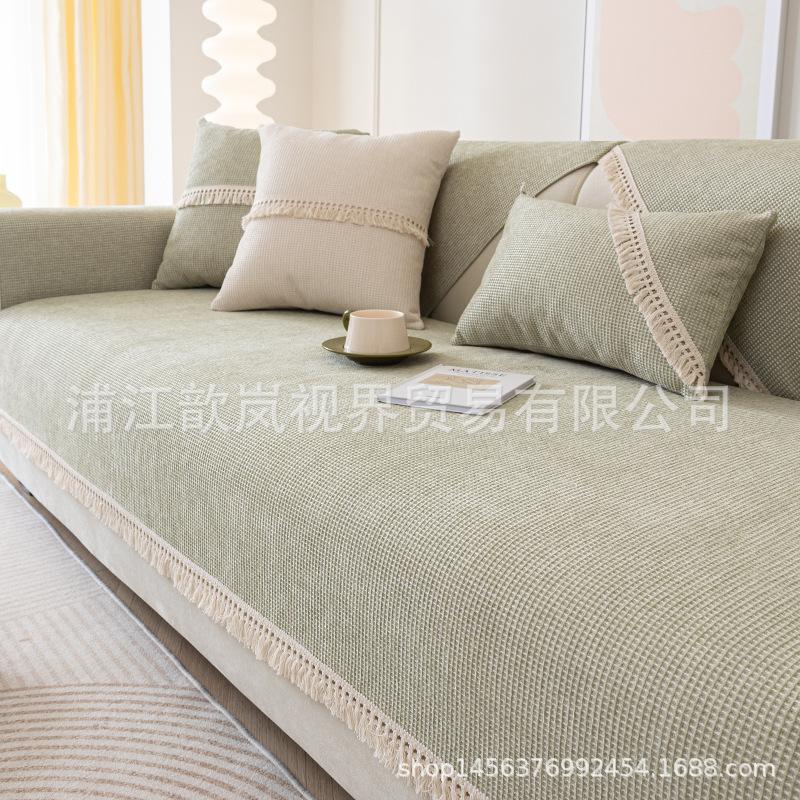 Sofa Cushion Four Seasons Universal Light Luxury Style Living Room Chenille Non-Slip Seat Cushion High-End Sofa Cover Cloth Towel