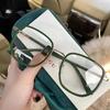New Ultralight Blue Blocking Glasses Girl Retro Green Frame Plain Glasses Blue Light Bezel Transparent Eyewear Glasses For Women