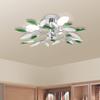 VidaXL Four-Arm Ceiling Light White Green Luminaire Pendant Lamp Chandelier 240982
