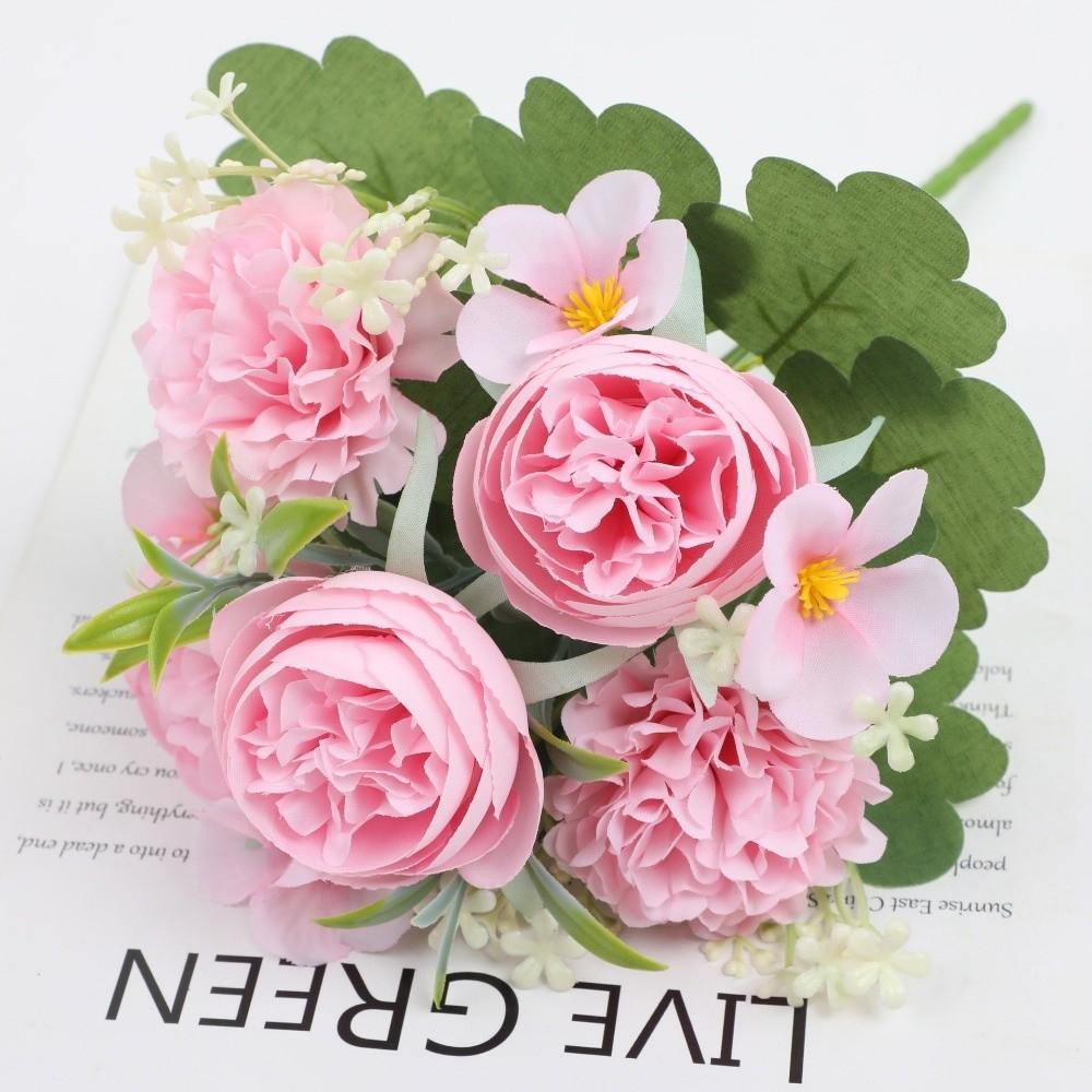 Silk Cloth Artificial Hydrangea Bouquet Photography Props Bridal Bouquet  Home Decor