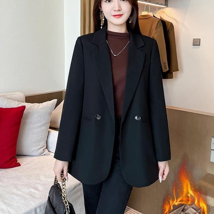 Autumn-Winter Professional Blazer: Small Sizes, Thick Cotton, Casual Commuter Style