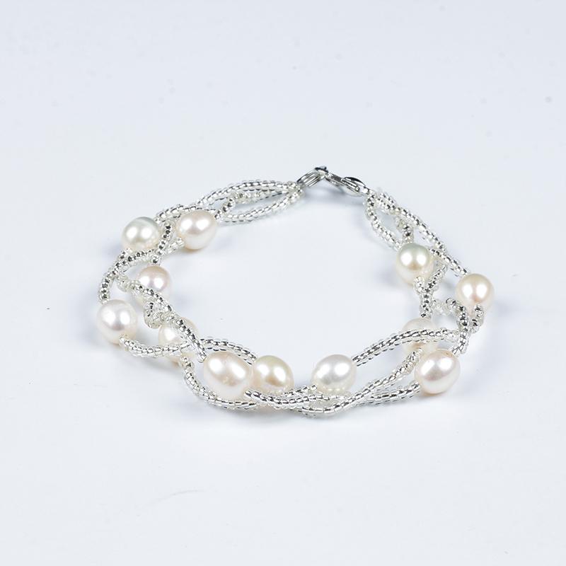 Браслет из натурального пресноводного жемчуга с природным газом для женщин ;S Новые ювелирные изделия Изысканные подруги