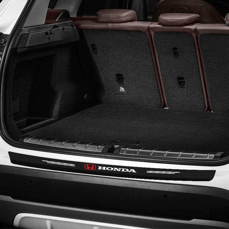 1 шт. Наклейка из углеродного волокна на задний бампер багажника автомобиля, защитная накладка для Honda Fit Mugen Insight Type S R VTEC Modulo Vezel RR Si