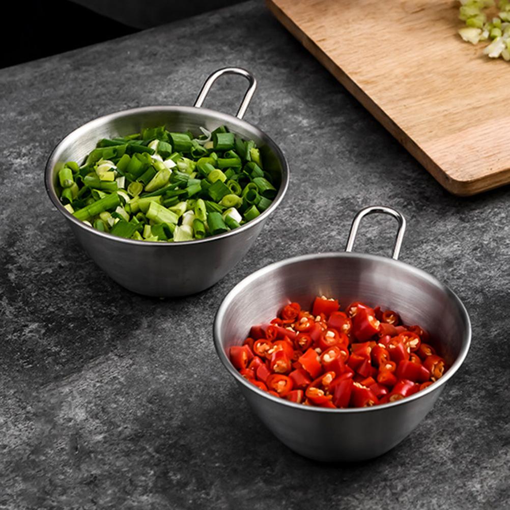 Сетчатый фильтр из нержавеющей стали для взбивания яиц с ручкой для выпечки, взбитых сливок, салатницы, миска для смешивания, фильтр-сито, серебро