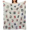Mahjong game tiles design Throw Blanket Decorative Sofas cosplay anime Hair blankets ands Blankets