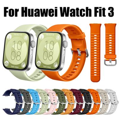 Официальный Силиконовый Спортивный Ремешок для Huawei Watch Fit 3 Запасной Браслет для запястья для Huawei Watch Fit3 Ремешки Correa