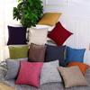 40/45cm Solid Color Thicken Cotton Linen Sofa Cushion Cover Throw Pillowcase Home Decoration