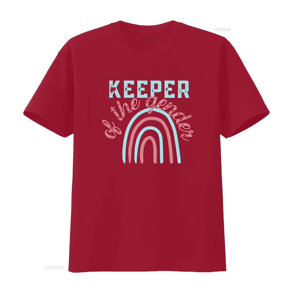 Keeper Of The Gender T Shirt Cute Baby Reveal Party Perfect for Her Announcement vintage Washed Comfortable Versatile graphic
