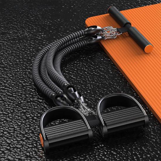 2/3/4-Tube Pedal Puller Resistance Band with Handle Multifunction Elastic Yoga Sit-up