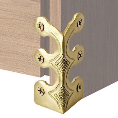 Винтажные угловые накладки для плинтуса, угловые кронштейны из цельной латуни для плинтуса, защитные кромки, углы сланца, защитные накладки для кромок