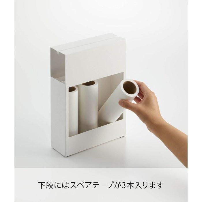 [Yamazaki] Carpet Cleaner Stand White, Approx. W20xD7xH27.5cm Tower, 4325, Tower Adhesive Cleaner Storage
