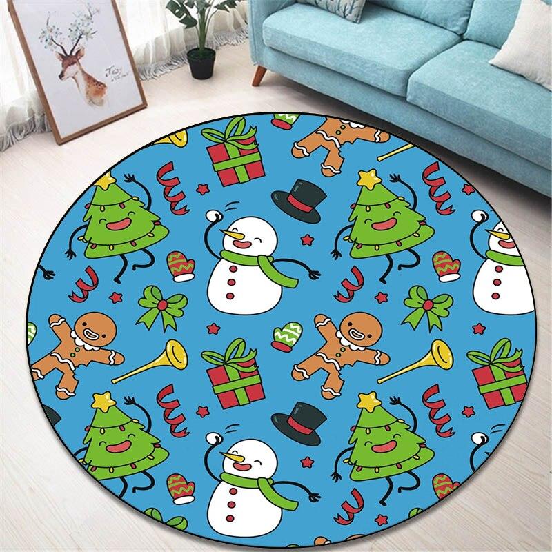 Новинка 2022 года, Рождественский круглый ковер, напольный коврик для гостиной, ковер из полиэстера, стул для киберспорта, круглый коврик, Прямая поставка, подарок ребенку