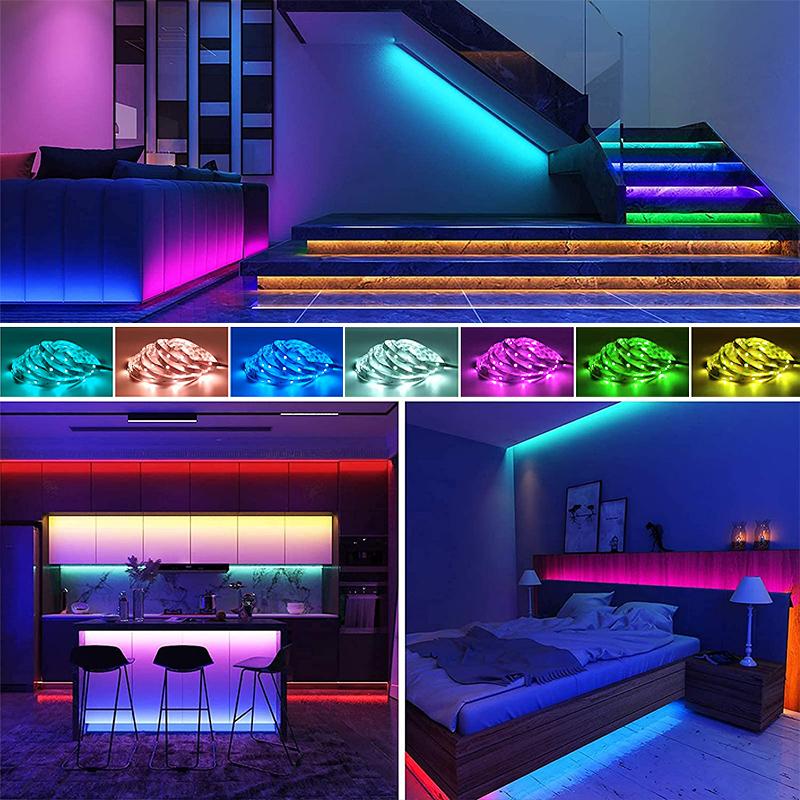USB Bluetooth APP 5050RGB Light Strip 5V RGB LED Lamp Ribbon Flexible Light For Room Decoration TV BackLight Diode Tape