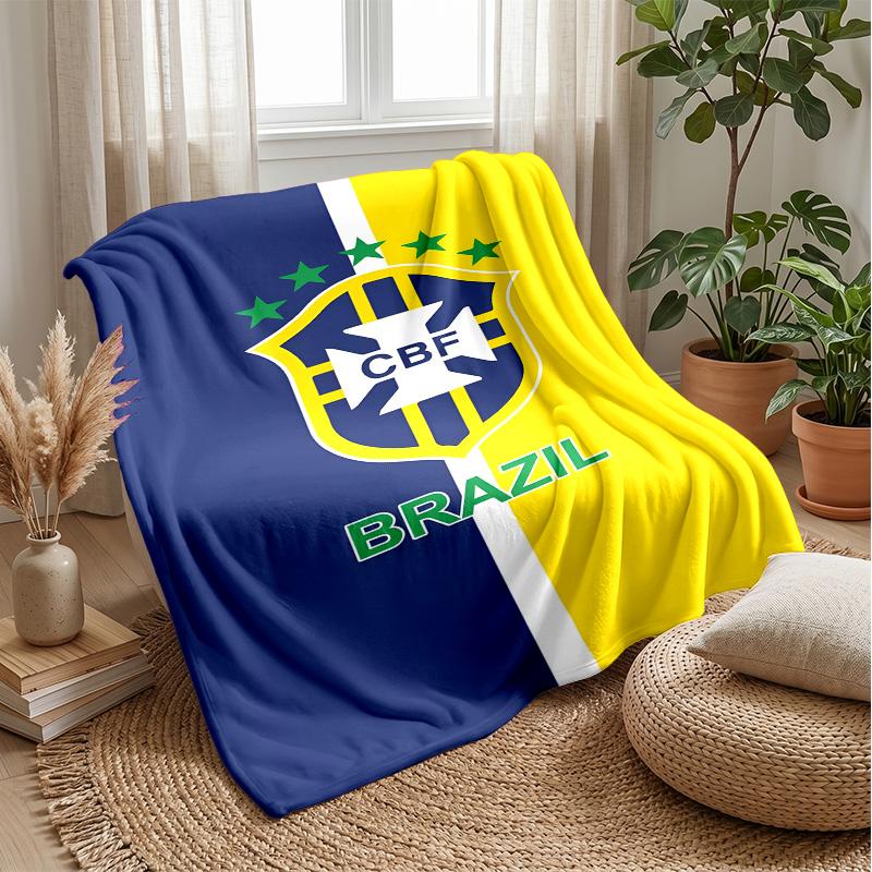 Brazil national football team Theme blanket Soft Flannel Fleece Blanket Warm Lightweight Throw Blanket for Home Sofa Bed