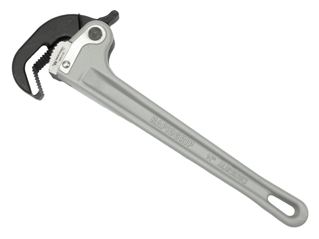 Pipe wrench, self-locking 14" aluminum handle, reinforced jaws made of CrMnTi steel with the addition of titanium, Waryński
