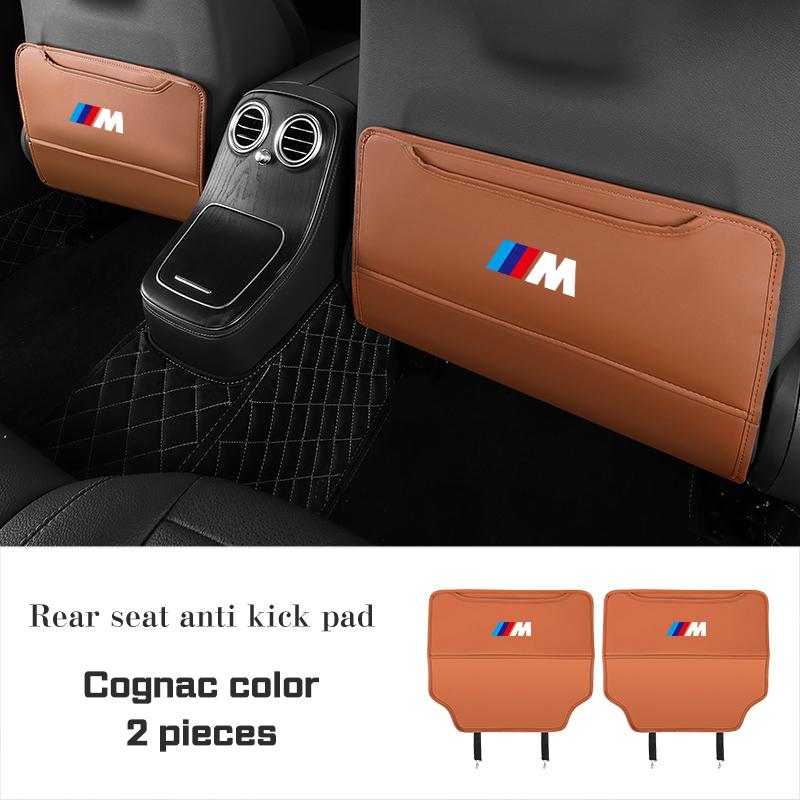 LKCW9 PU leather Car Seat Anti Kick Pad For BMW M M3 M4 M5 E46 E90 E92 F15 F20 F07 F40 F30 G30 G01 G02 G05 Protect Cover Storage Bag