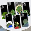 Cute Frogs Party Sad Pepe Phone Case For Apple iPhone 11 12 13 14 Pro 7 XR X XS Max 6 6S 8 Plus + Mini 5 SE Print Soft Cover Coq