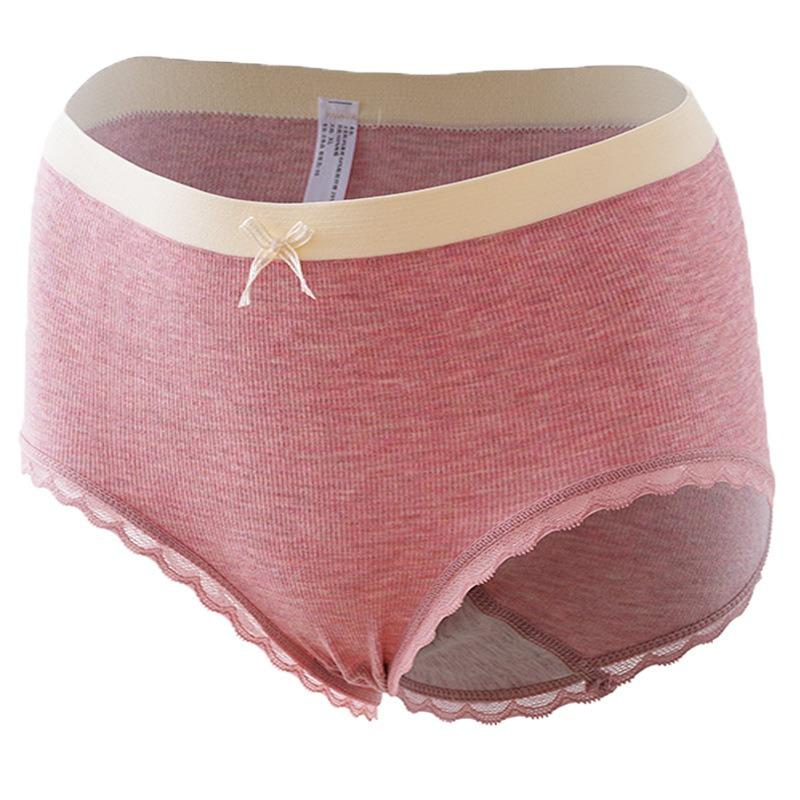 Underwear Pure Cotton Women's Elastic All Cotton Bottom Crotch with Lace Edge Comfortable Triangle Pants for Women's Buttocks Lifting Underwear Set