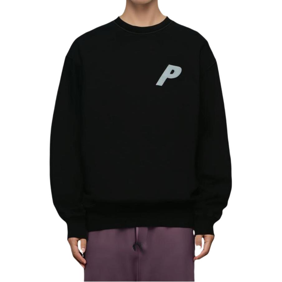 Palace Pigment P3 Crew Black Unisex Tops P28CS032