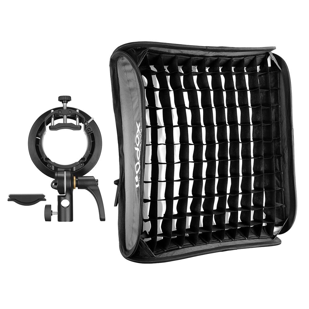 Godox 80*80 см/31*31 дюйм Рассеиватель софтбокса для вспышки, внутренняя сетка с кронштейном типа S2, крепление Bowens