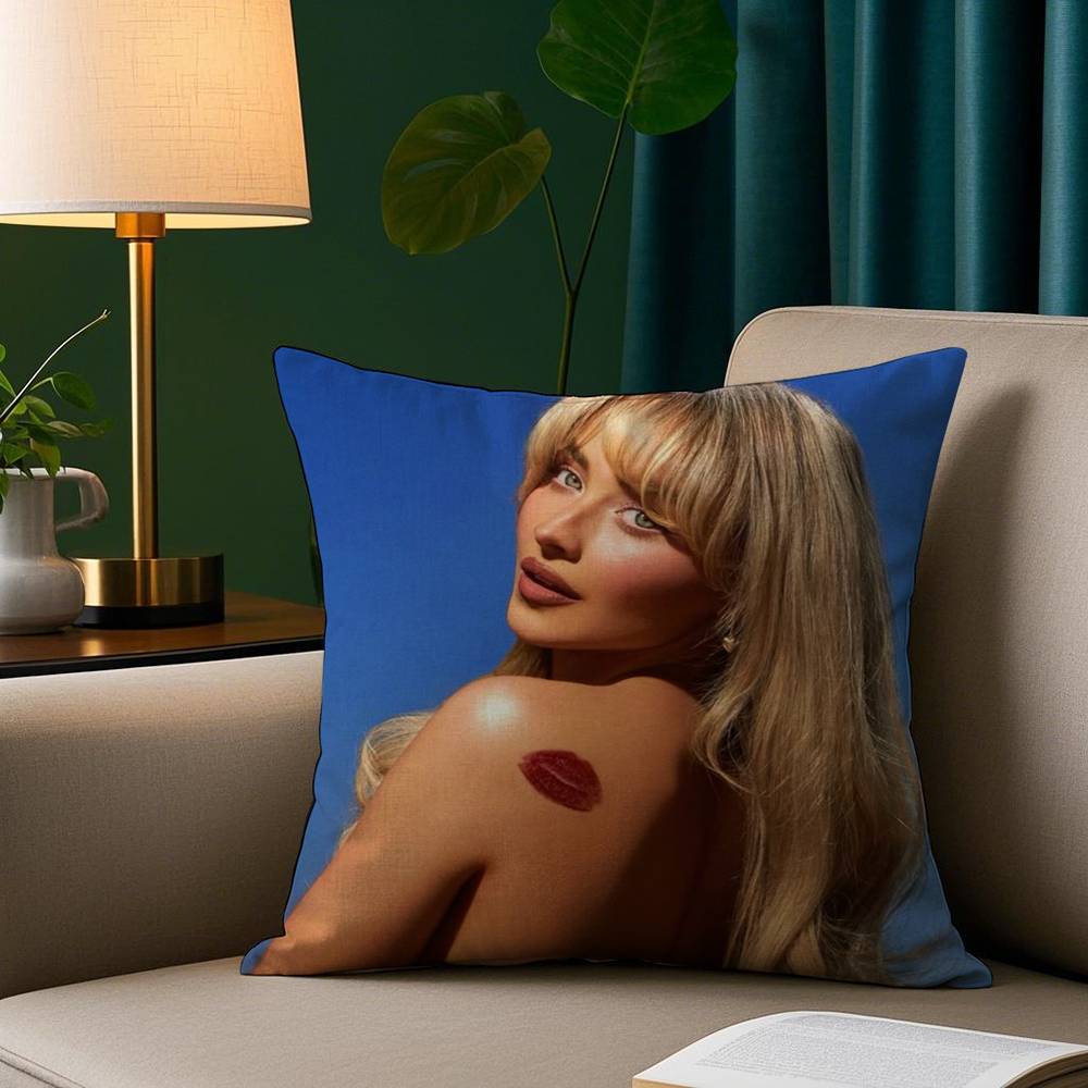 Певица S-Сабрина C-Карпентер Наволочка Плюшевая ткань Мягкая наволочка Двусторонняя печать Чехол для подушки для дивана Накидка