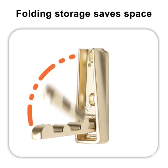 Foldable Wall Hook Strong Load-bearing Sturdy Construction Easy Installation Towel Coat Hanger Multifunctional