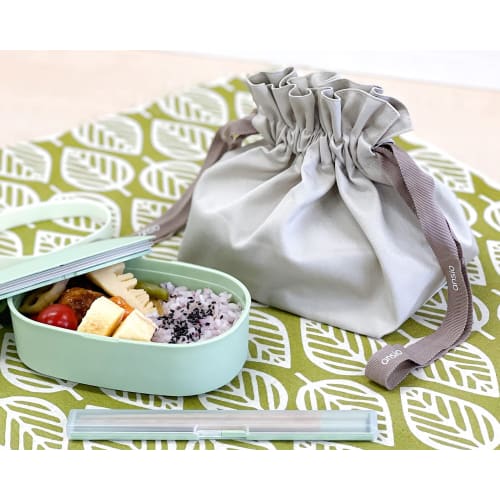 ansio 2-Piece Lunch Box Set, 500ml (Fluffy Filling, Microwave Safe, Dishwasher Safe), Made in Japan (Lunch Box/Chopsticks and Chopstick Case Set), Per