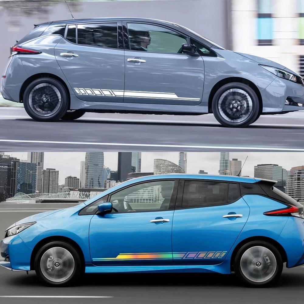Автомобильные наклейки на боковые двери, комплект виниловой пленки для Nissan LEAF, водостойкая пленка ПВХ, наклейки, автомобильные аксессуары, декорация экстерьера