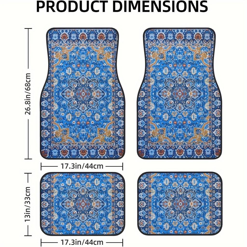 Автомобильные коврики 4 шт. Стильные, не скользящие, не скользящие, легко моются, универсальные, подходят для всех транспортных средств