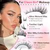 Large Capacity Self-Grafting False Eyelashes 10-16Mm Mixed Single Cluster Diy Extension Eyelash Set
