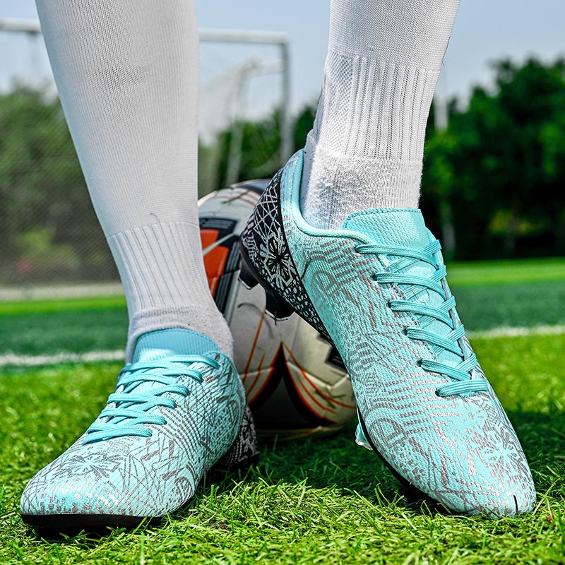 Мужские низкие футбольные бутсы большого размера с длинными шипами, нескользящие, износостойкие, TPR, искусственный газон, детские футбольные бутсы с длинными шипами