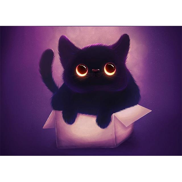 Мультяшные Животные Милые Принты Черного Кота Постер Холст Живопись Hd Современные Картины для Стен для Гостиной Спальни Домашнее Украшение