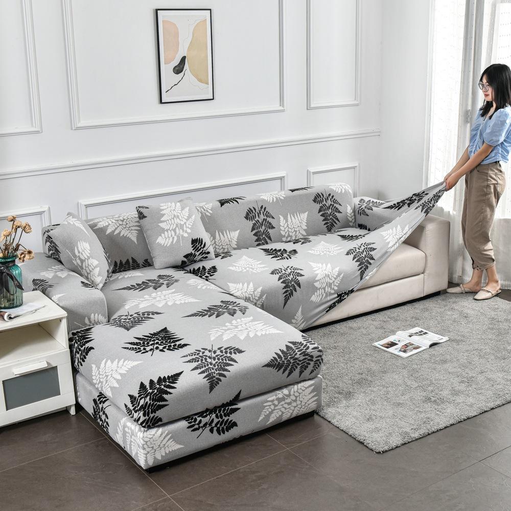 Four Seasons Printed Sofa Cover All Inclusive Elastic Sofa Dust Cover Single Double Three Or Four Anti Slip Tight Bag Seat Cushion