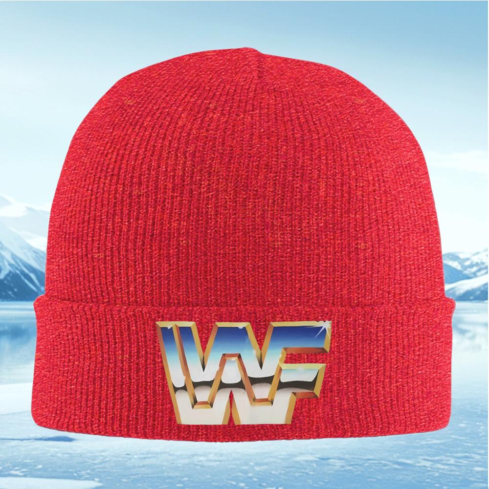 WWF logo sky view 3D shape Men Women Unisex Knitted Hat Beanie Pullover Cap Winter Thermal Warm Christmas Outdoor Cycling Hiking