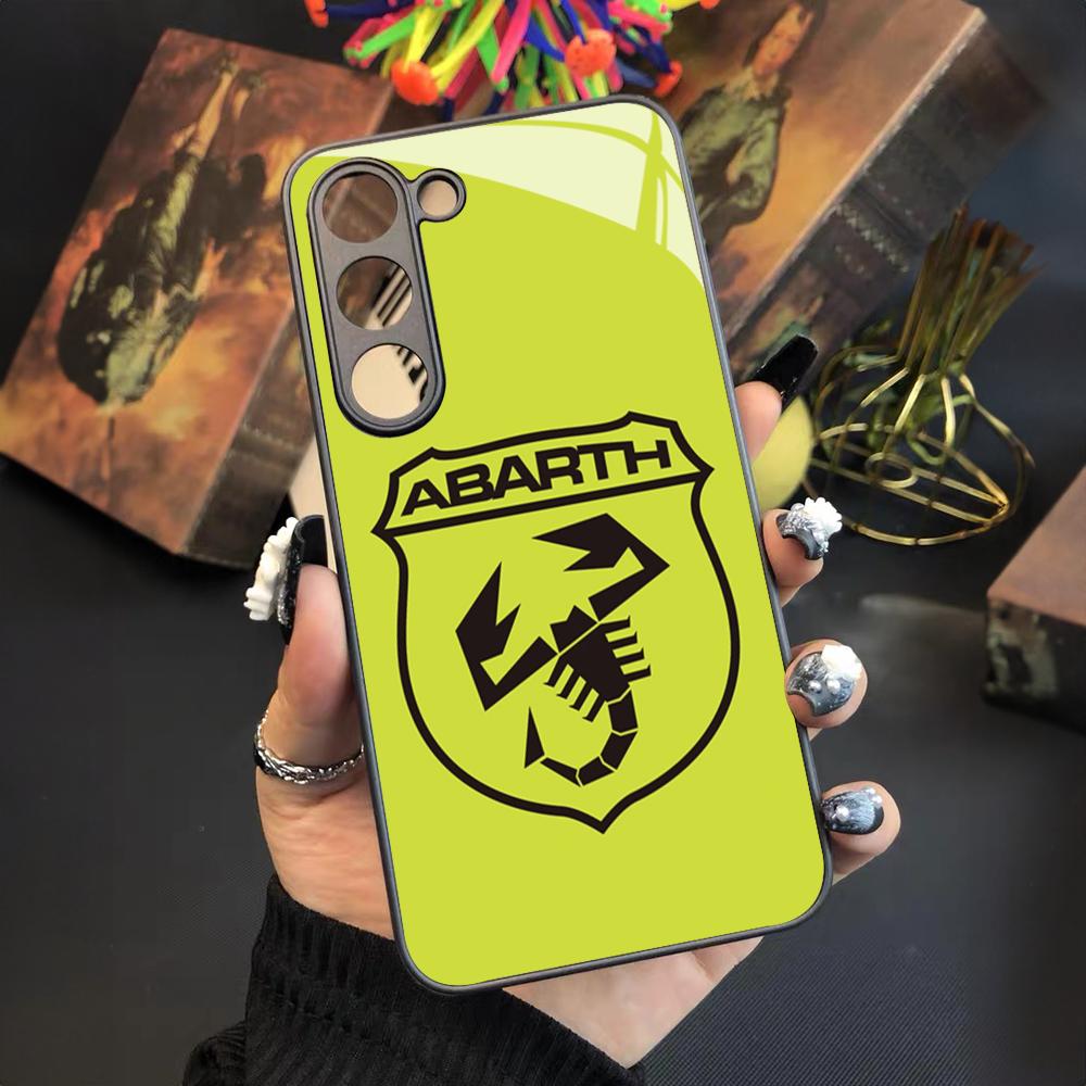 Чехол для телефона ABARTH Italy для Samsung Galaxy S25 S24 S23 S22 S20 S21 Note20 Ultra Plus Fe Цветной Серебристый Чехол