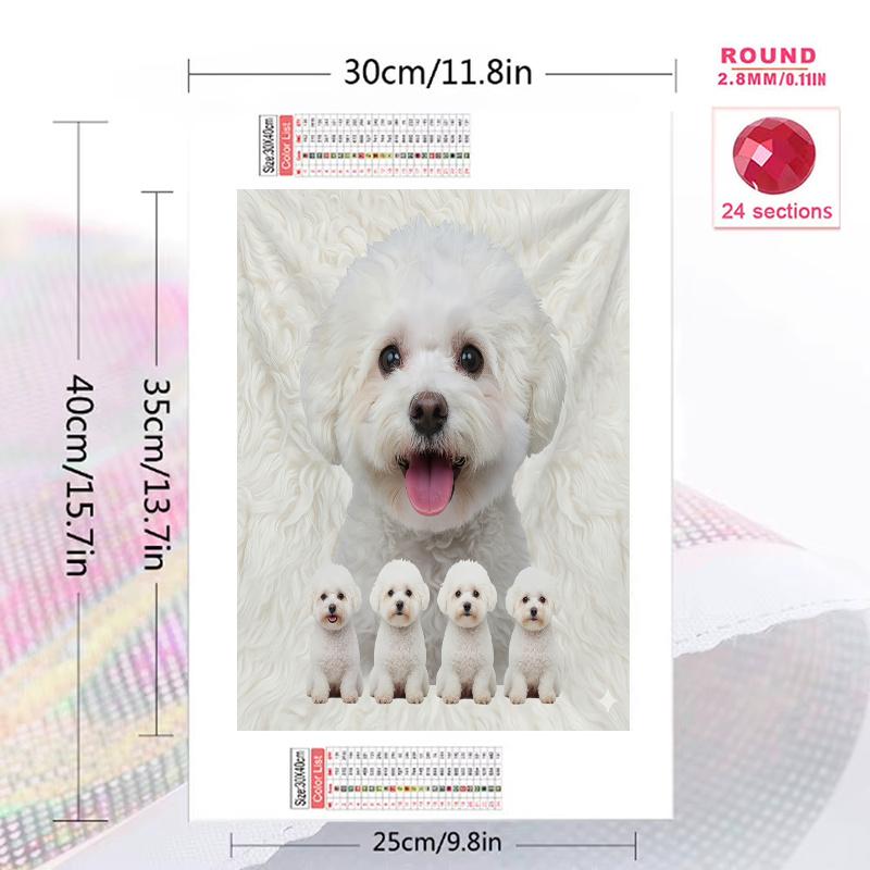 Chihuahua Poodle Dog 100% Round Full Drill 5D DIY Diamond Painting Embroidery Cross Stitch Rhinestone Décor