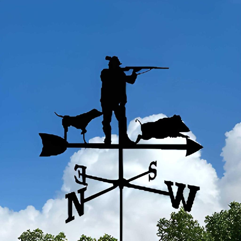 Декоративный железный флюгер - наружное украшение для металлической крыши