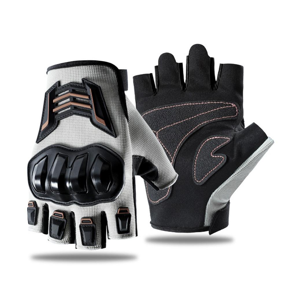 Летние мотоциклетные перчатки с половиной пальцев для мужчин, для езды с половиной пальцев
