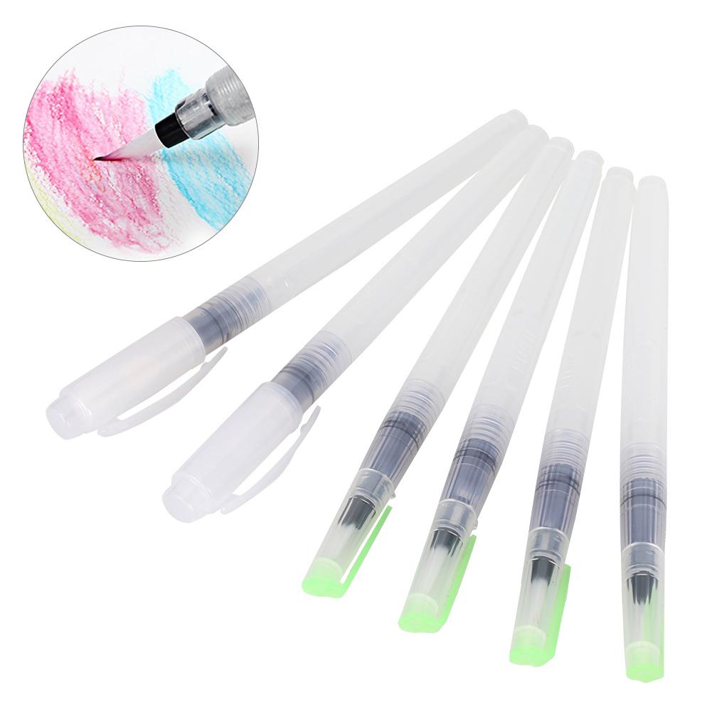 6 Pcs Water Brush Pen Painting Drawing Nylon Hair 18cm Long Water Writing Brush Tool