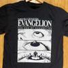 2026 Женская Мужская Неон Genesis Evangelion Конец Евы Глаз Рубашка Классический Стиль Рубашка с коротким рукавом Унисекс Летняя Хлопковая Футболка с Круглым Вырезом